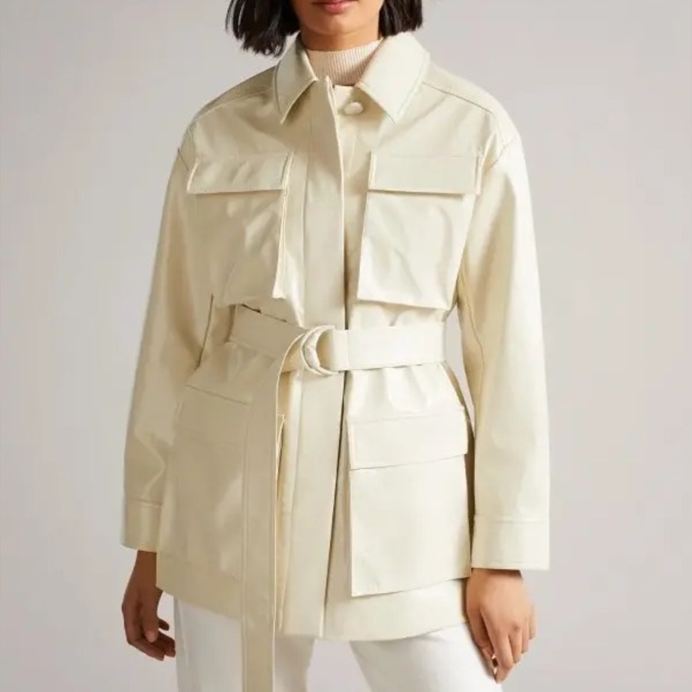 Ted Baker Foziey Vinyl Utility Field Jacket